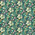 Golden Lily Bedford Park Galactic Ink Fabric by Morris & Co