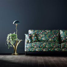 520004 Golden Lily Bedford Park Galactic Ink Fabric by Morris & Co