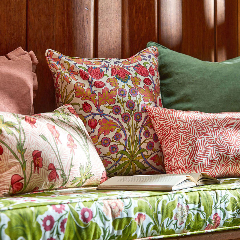 520005 Hyacinth Bedford Park Cosmo Pink Fabric by Morris & Co