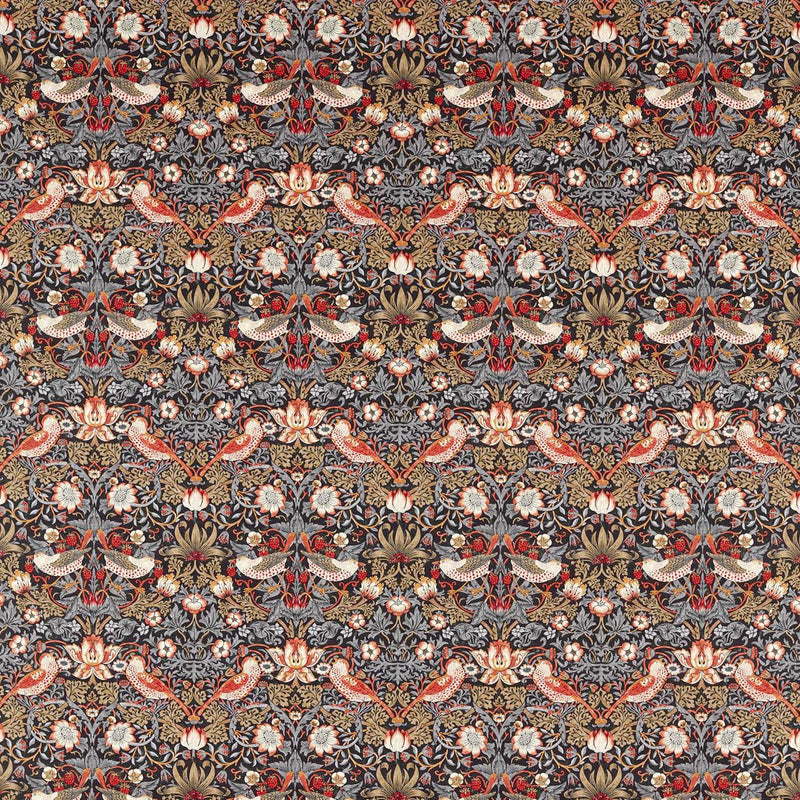 520016 Strawberry Thief Bedford Park Old Fashioned Fabric by Morris & Co