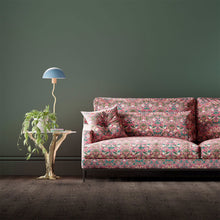 520017 Strawberry Thief Bedford Park Miami Strip Fabric by Morris & Co