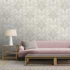 526257 Bellini Damask Silver and Gold Wallpaper by Rasch