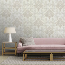 526257 Bellini Damask Silver and Gold Wallpaper by Rasch