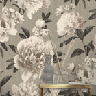 526875 Big Bloom Valentina Monotone Wallpaper By Vasari The Design Library