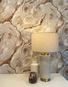 529418 Vasari Marble Natural & Rust Wallpaper by Rasch
