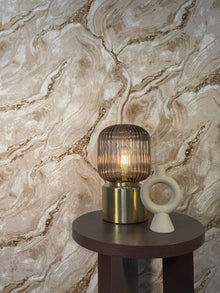 529456 Vasari Marble Taupe Wallpaper by Rasch