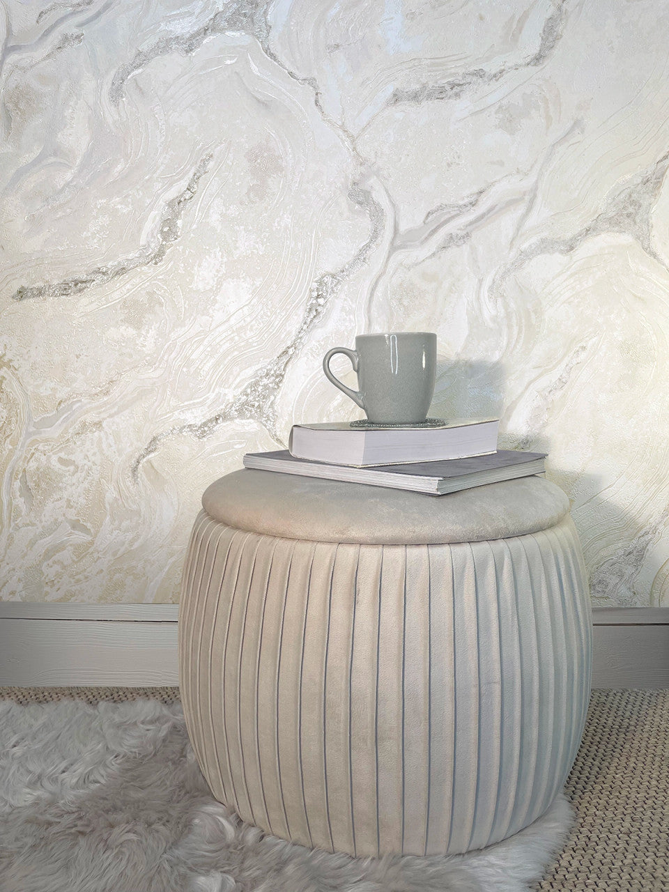 529470 Vasari Marble Pearl Wallpaper by Rasch