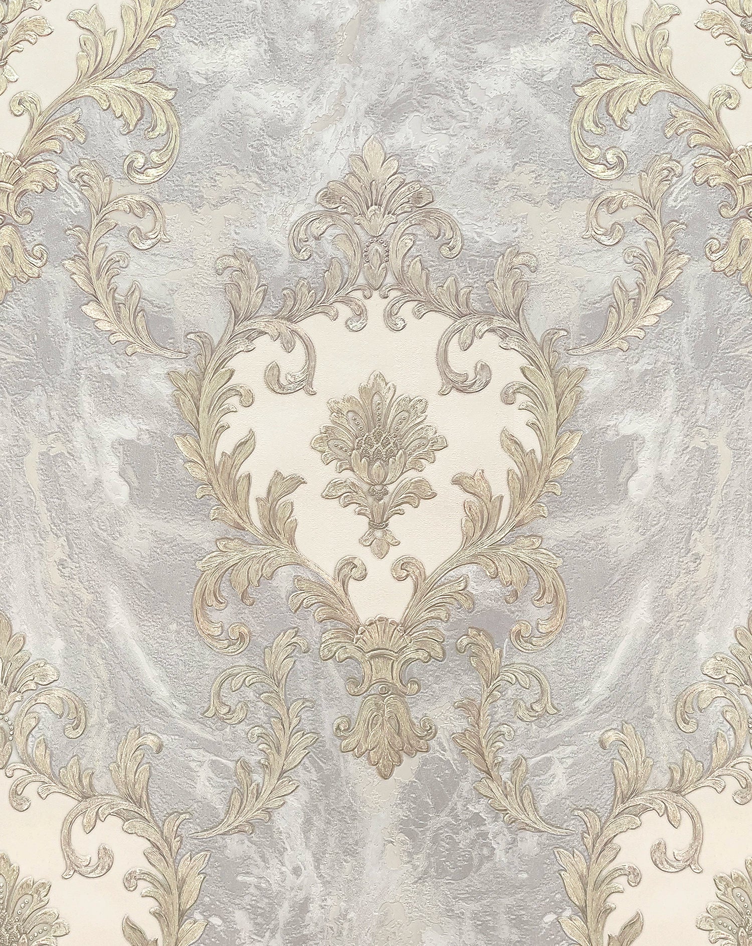 534351 Sienna Damask Grey Wallpaper by Rasch