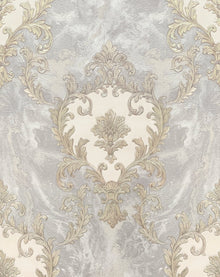 534351 Sienna Damask Grey Wallpaper by Rasch