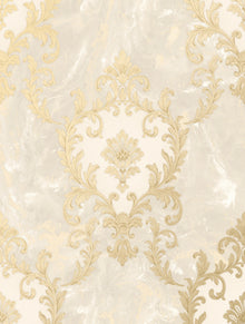 534368 Sienna Damask Beige Wallpaper by Rasch