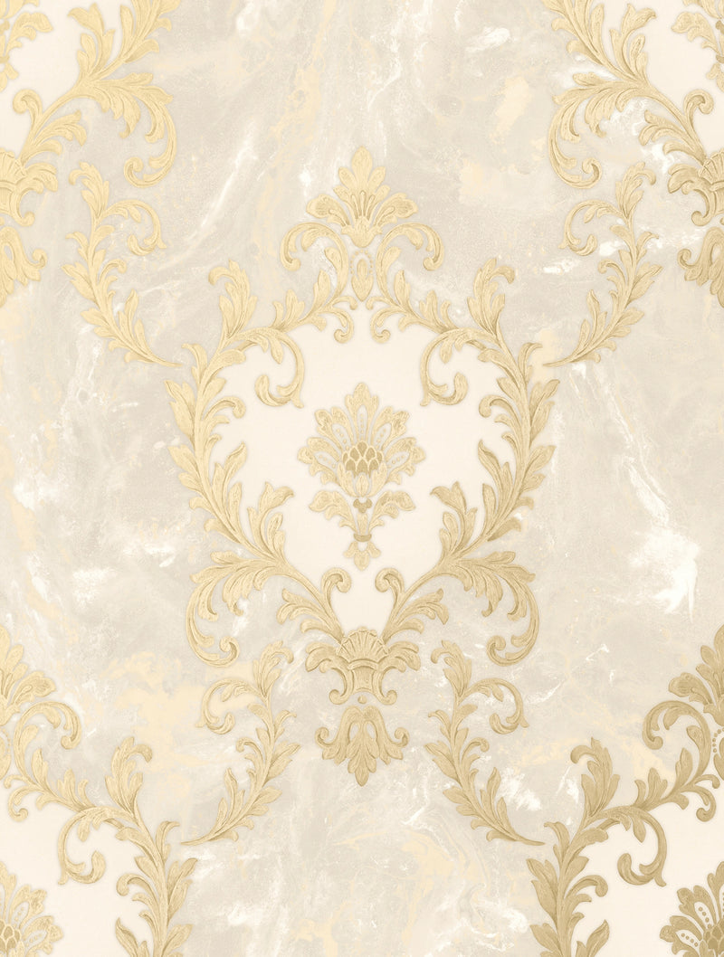 534368 Sienna Damask Beige Wallpaper by Rasch