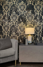 534382 Sienna Damask Black Wallpaper by Rasch