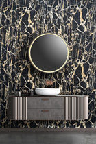 538113 Enzo Marble Black Gold Wallpaper by Rasch