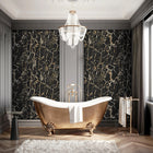 538113 Enzo Marble Black Gold Wallpaper by Rasch