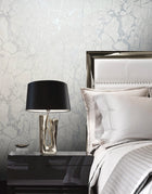 538144 Enzo Marble White Silver Wallpaper by Rasch