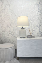 538144 Enzo Marble White Silver Wallpaper by Rasch