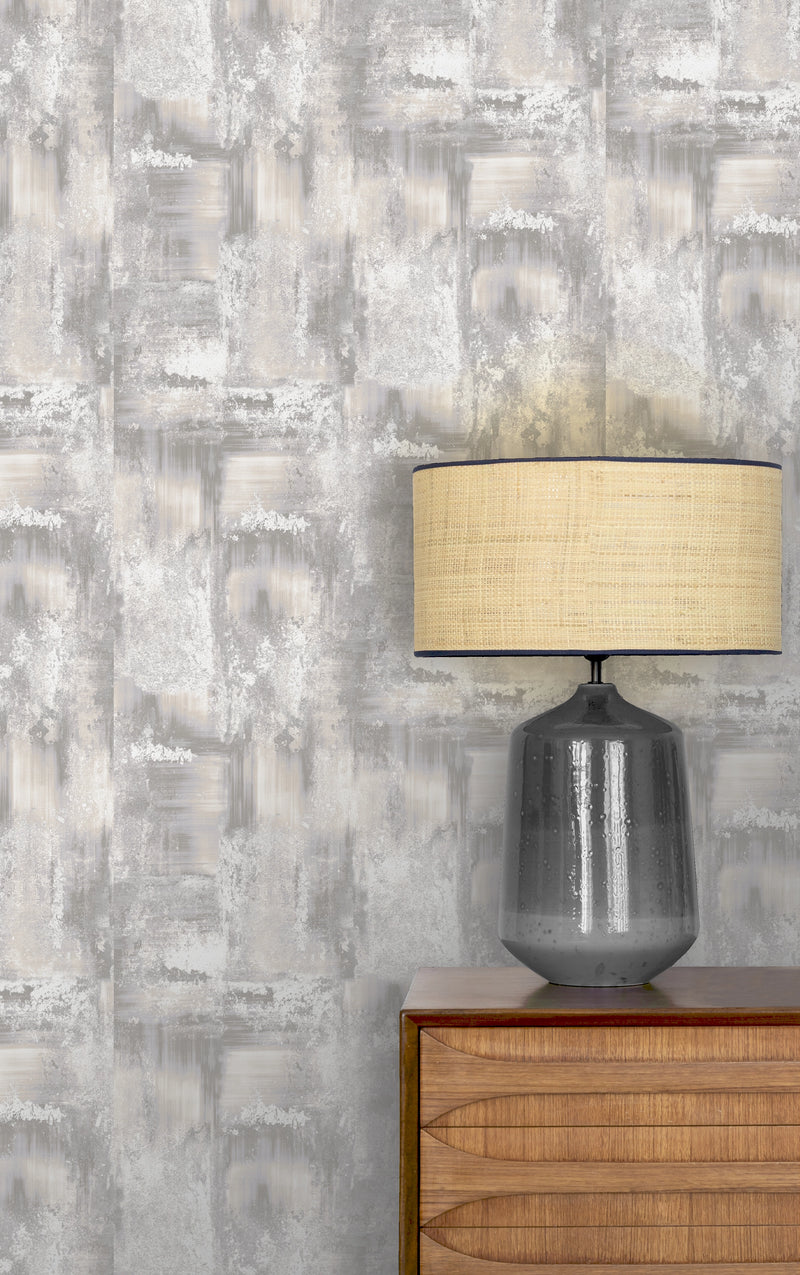 538519 Solara Pewter Verona Wallpaper by Rasch