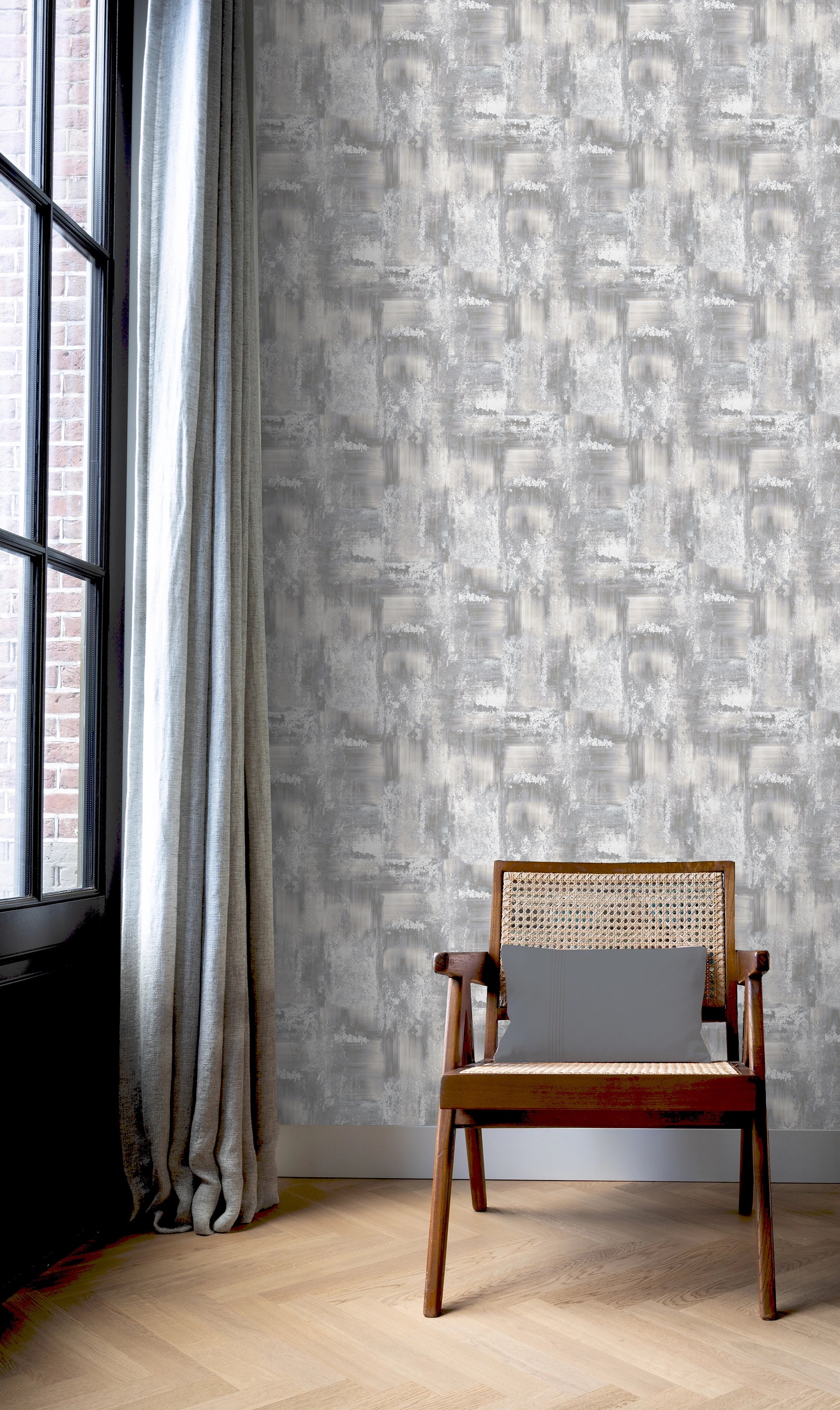 538519 Solara Pewter Verona Wallpaper by Rasch