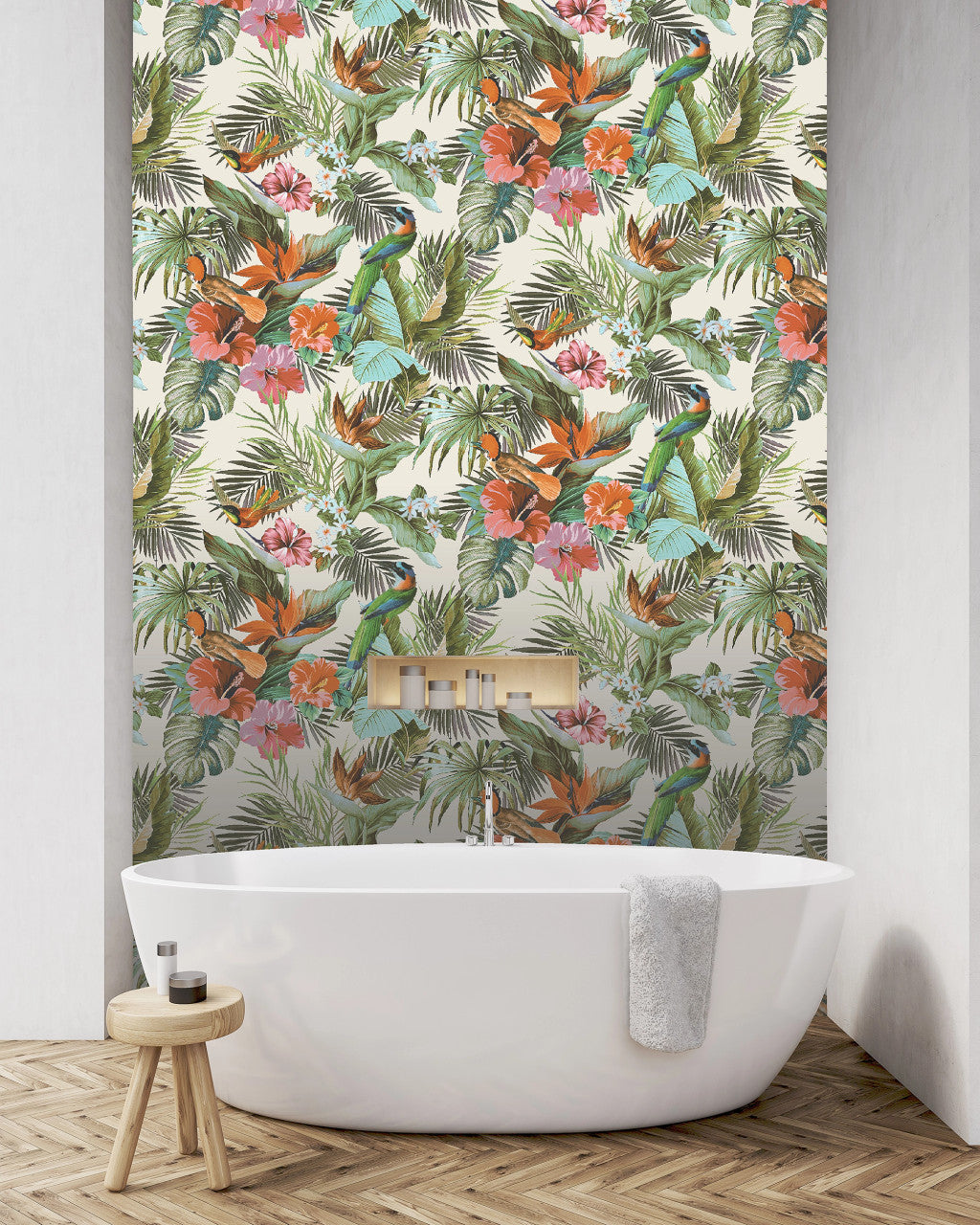 539066 Paradise Birds Multi Vasari Wallpaper by Rasch