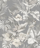 539073 Paradise Birds Grey Vasari Wallpaper by Rasch