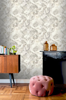 539080 Paradise Birds Neutral Vasari Wallpaper by Rasch