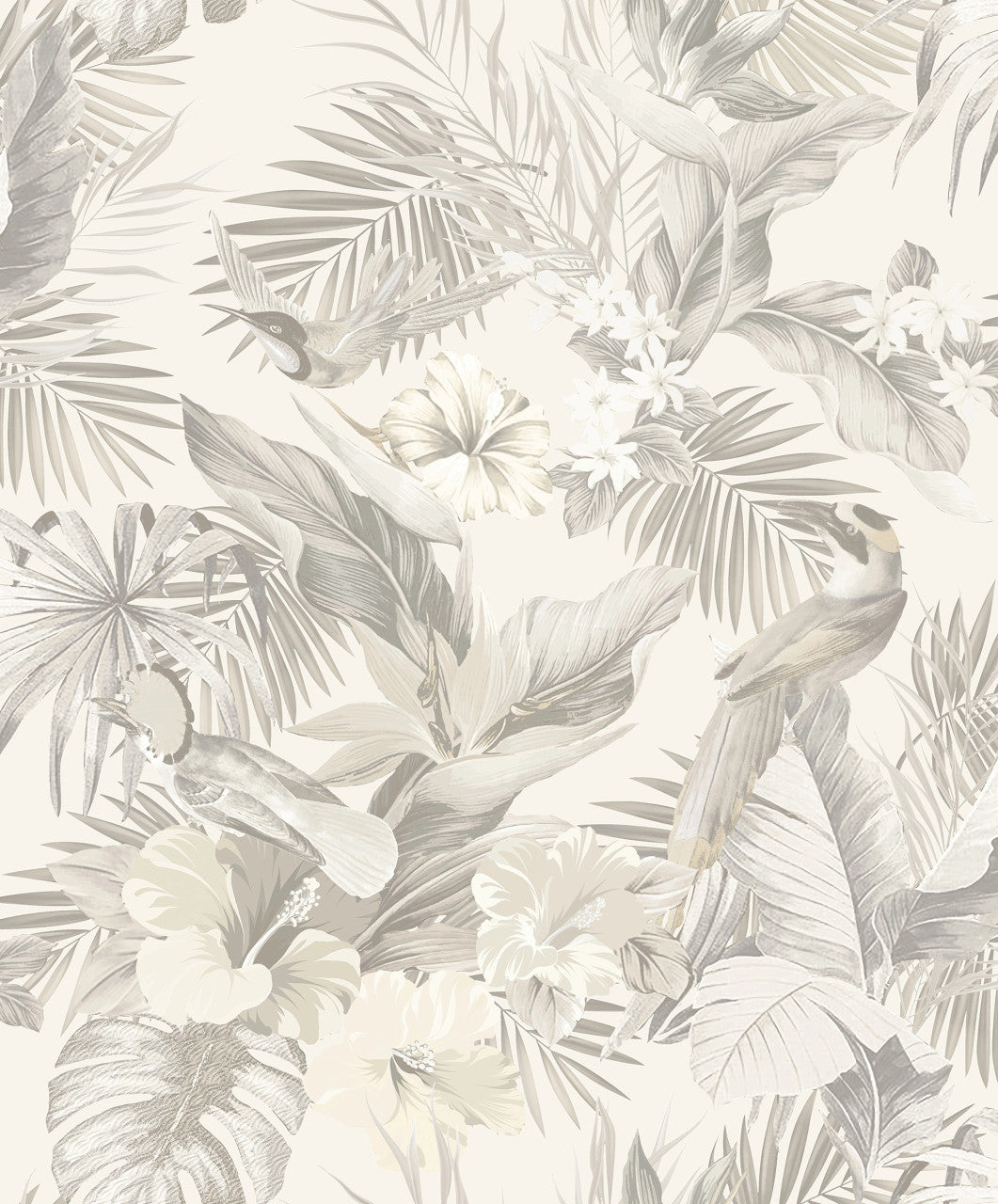 539080 Paradise Birds Neutral Vasari Wallpaper by Rasch