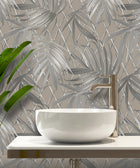 539554 Paradise Palm Taupe Wallpaper by Rasch