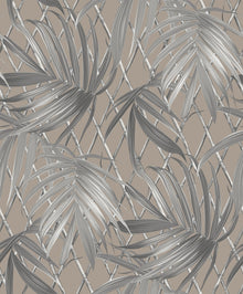 539554 Paradise Palm Taupe Wallpaper by Rasch