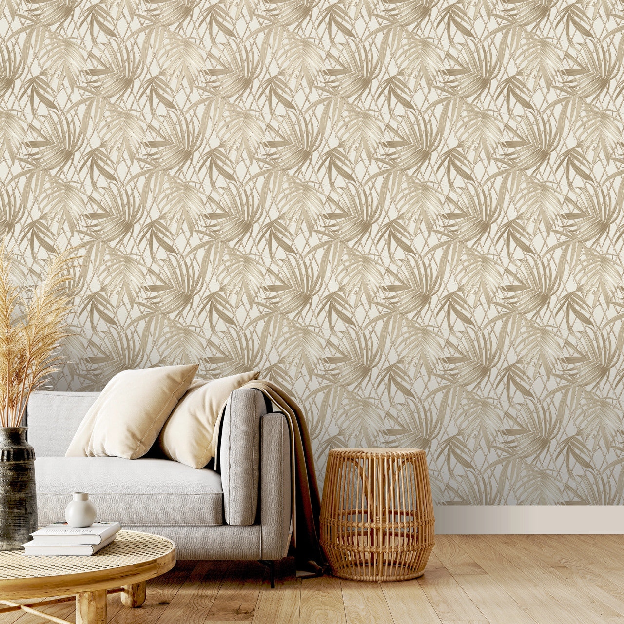 539578 Paradise Palm Gold Vasari Wallpaper by Rasch
