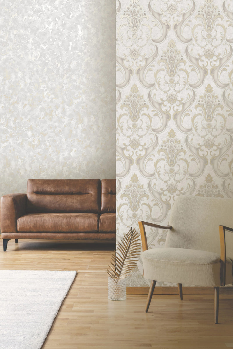 539769 Sonata Damask Gold Wallpaper by Rasch
