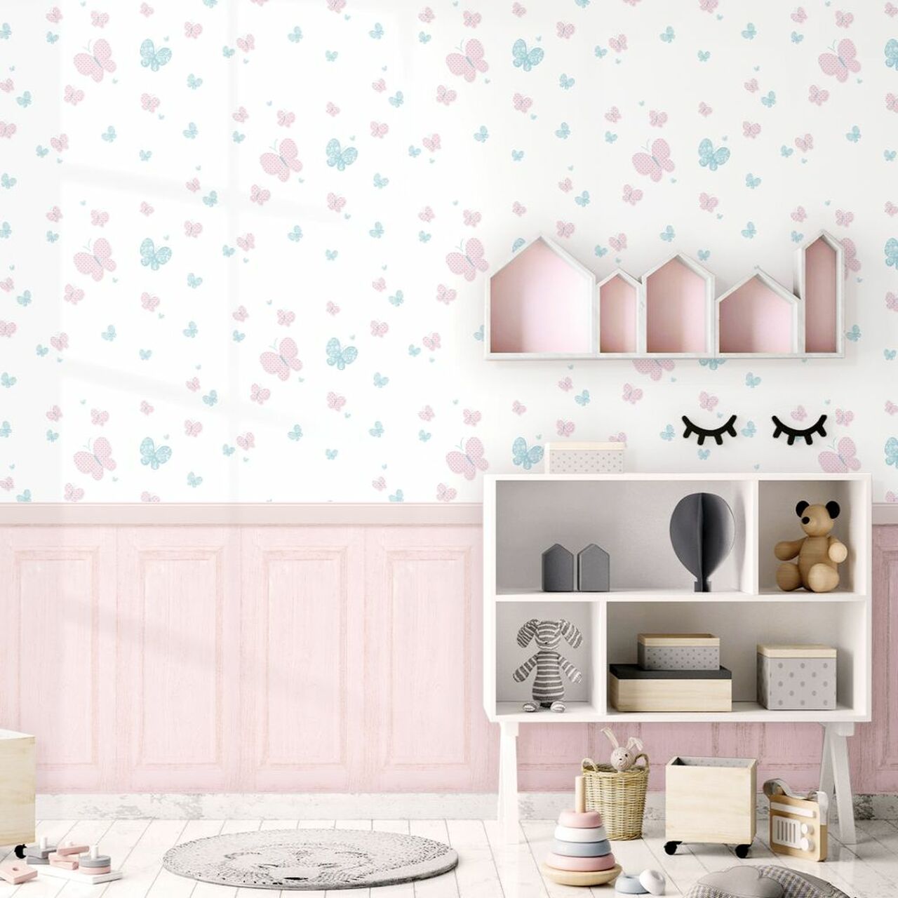 5408 Little Explorers Panelling effect Wallpaper By Galerie