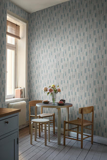 5470 Retro Blue and Grey Alla Tiders Hus Wallpaper by Boråstapeter