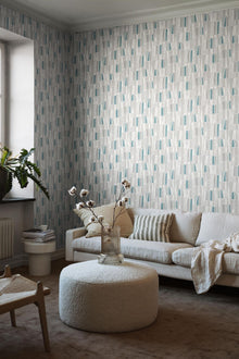 5470 Retro Blue and Grey Alla Tiders Hus Wallpaper by Boråstapeter