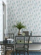 5470 Retro Blue and Grey Alla Tiders Hus Wallpaper by Boråstapeter