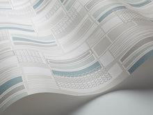 5470 Retro Blue and Grey Alla Tiders Hus Wallpaper by Boråstapeter
