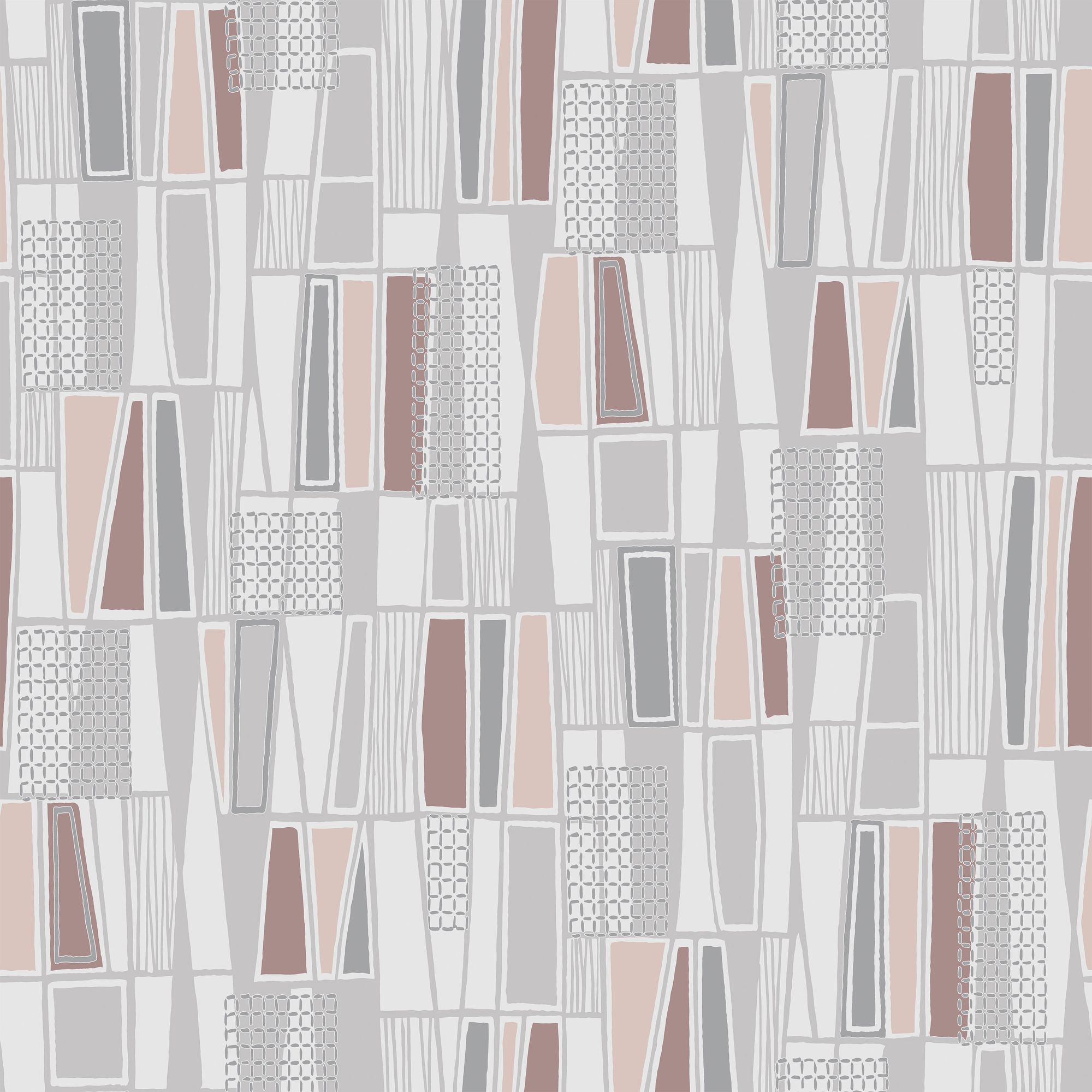 5471 Retro Light Pink and Grey Alla Tiders Hus Wallpaper by Boråstapeter