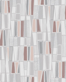 5471 Retro Light Pink and Grey Alla Tiders Hus Wallpaper by Boråstapeter