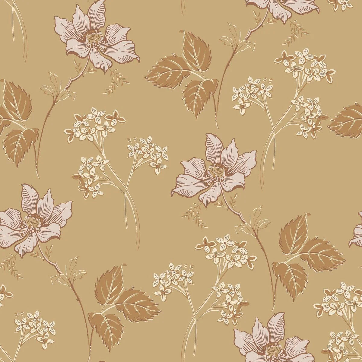 5502 Valborg Swedish Grace Sand Wallpaper by Borastapeter