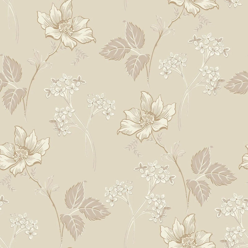 5504 Valborg Swedish Grace Beige Wallpaper by Borastapeter