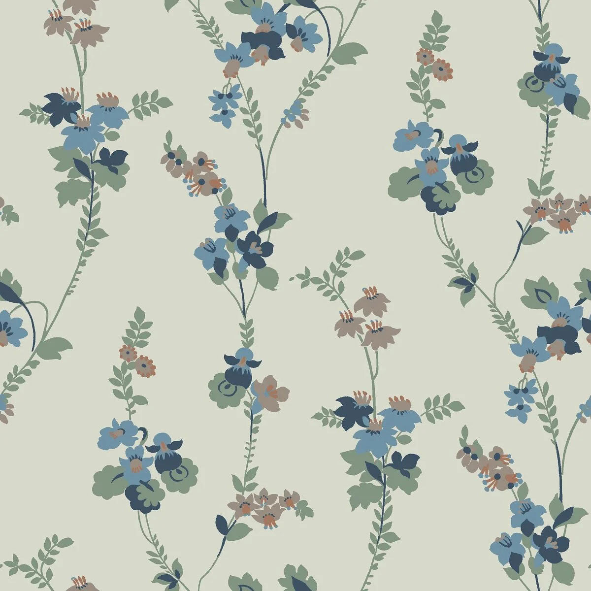 5509 Vera Swedish Grace Blue Wallpaper by Borastapeter