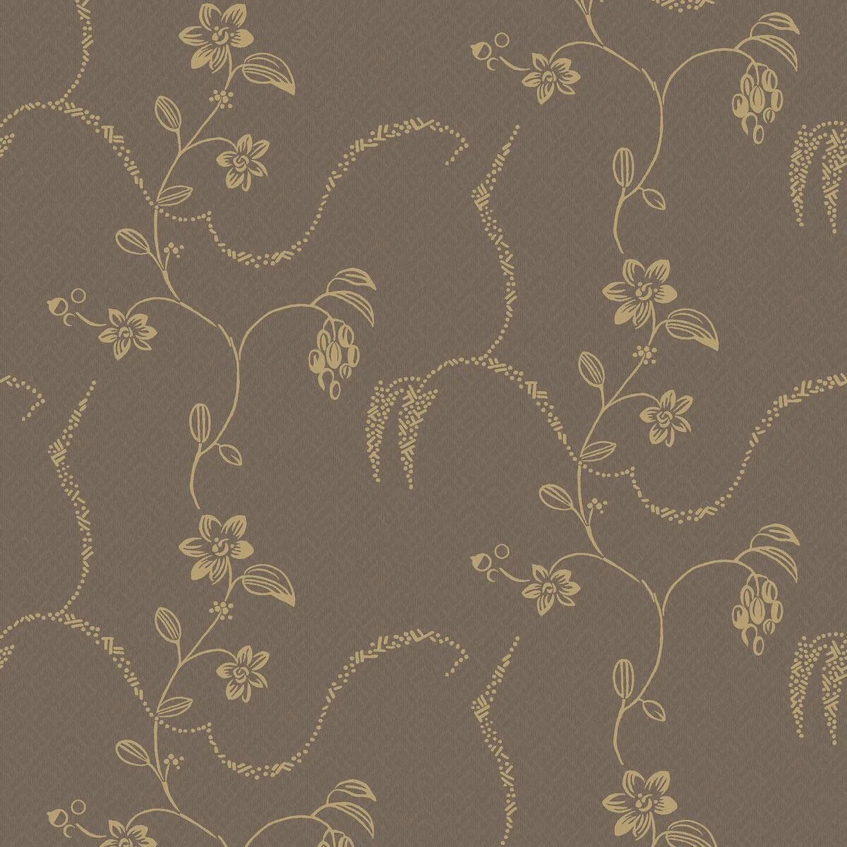 5515 Elsie Swedish Grace Brown Wallpaper by Borastapeter