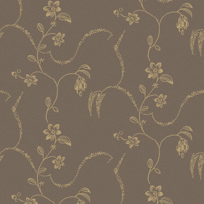 5515 Elsie Swedish Grace Brown Wallpaper by Borastapeter