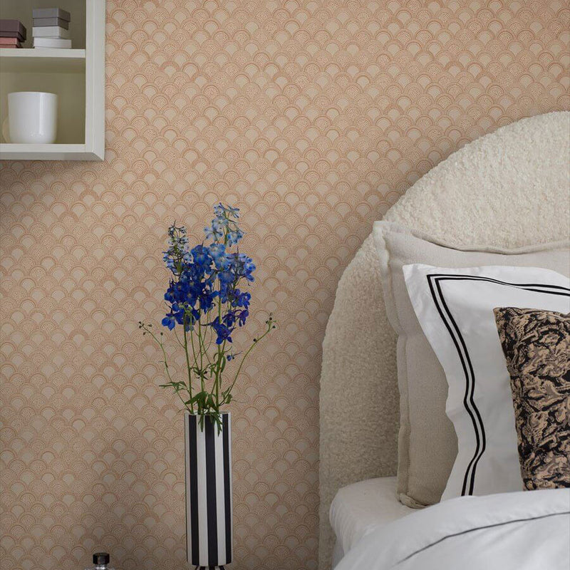 5520 Birgit Swedish Grace Orange Wallpaper by Borastapeter