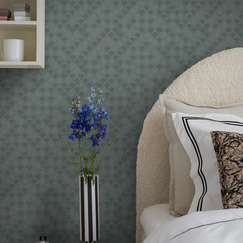 5523 Birgit Swedish Grace Green Wallpaper by Borastapeter
