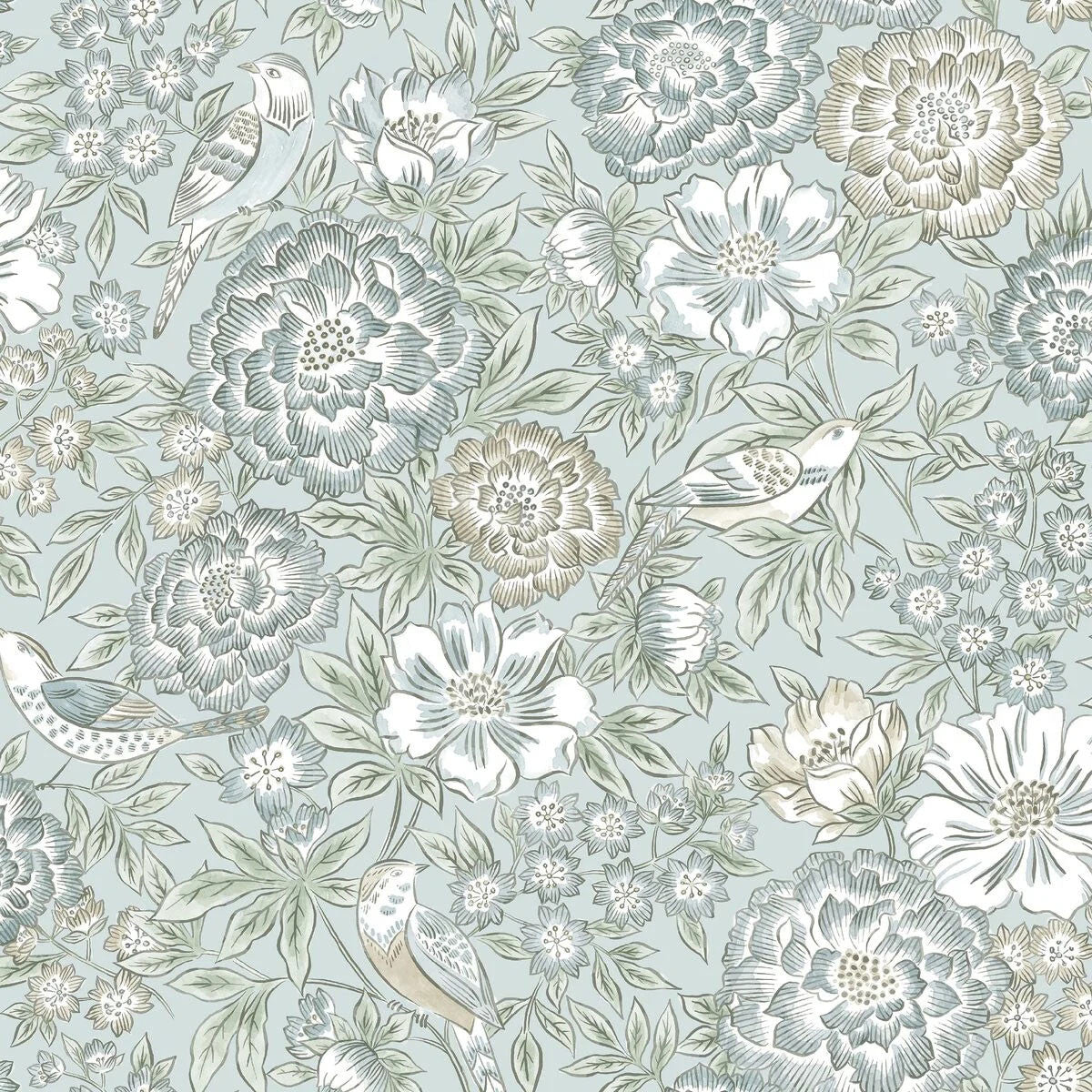 5528 Dagmar Swedish Grace Blue Wallpaper by Borastapeter