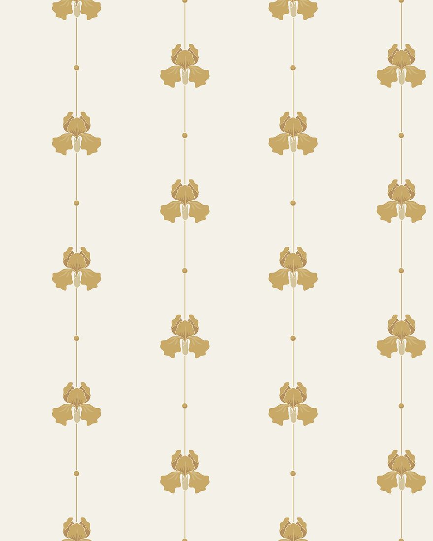 5685 Gotain Sweet Pea Mustard Gotain x Boråstapeter Wallpaper by Boråstapeter