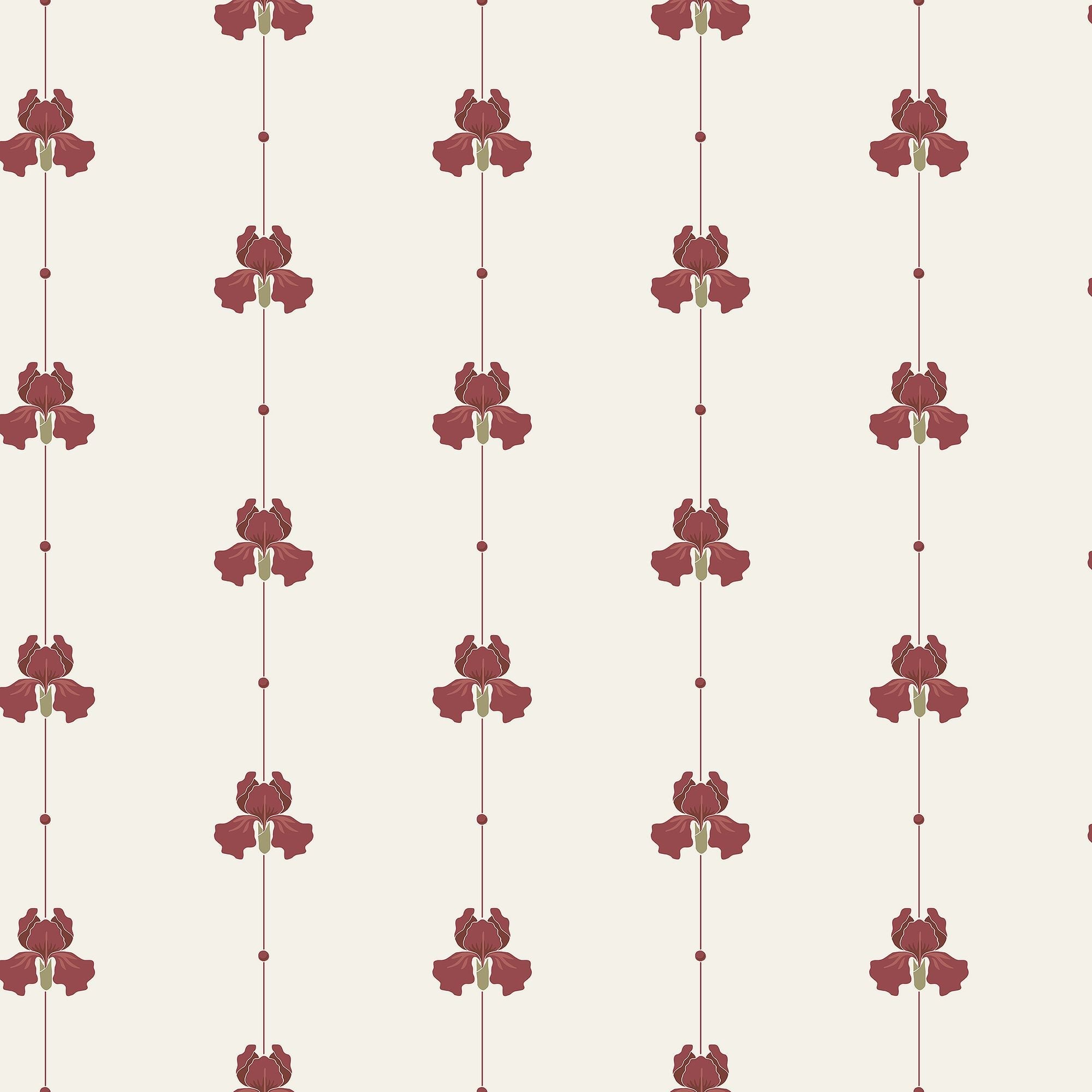 5686 Gotain Sweet Pea Burgundy Gotain x Boråstapeter Wallpaper by Boråstapeter