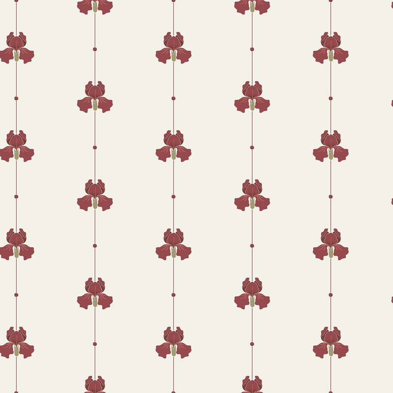 5686 Gotain Sweet Pea Burgundy Gotain x Boråstapeter Wallpaper by Boråstapeter