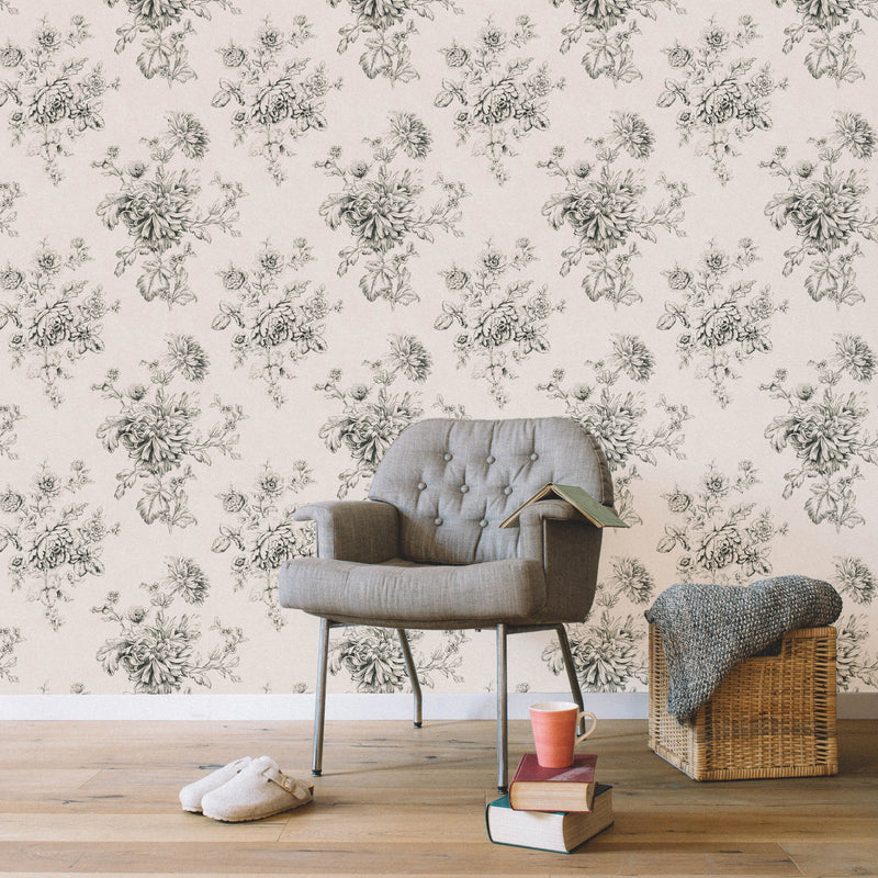 5700055 Norfolk Black Serendipia Wallpaper by Coordonné