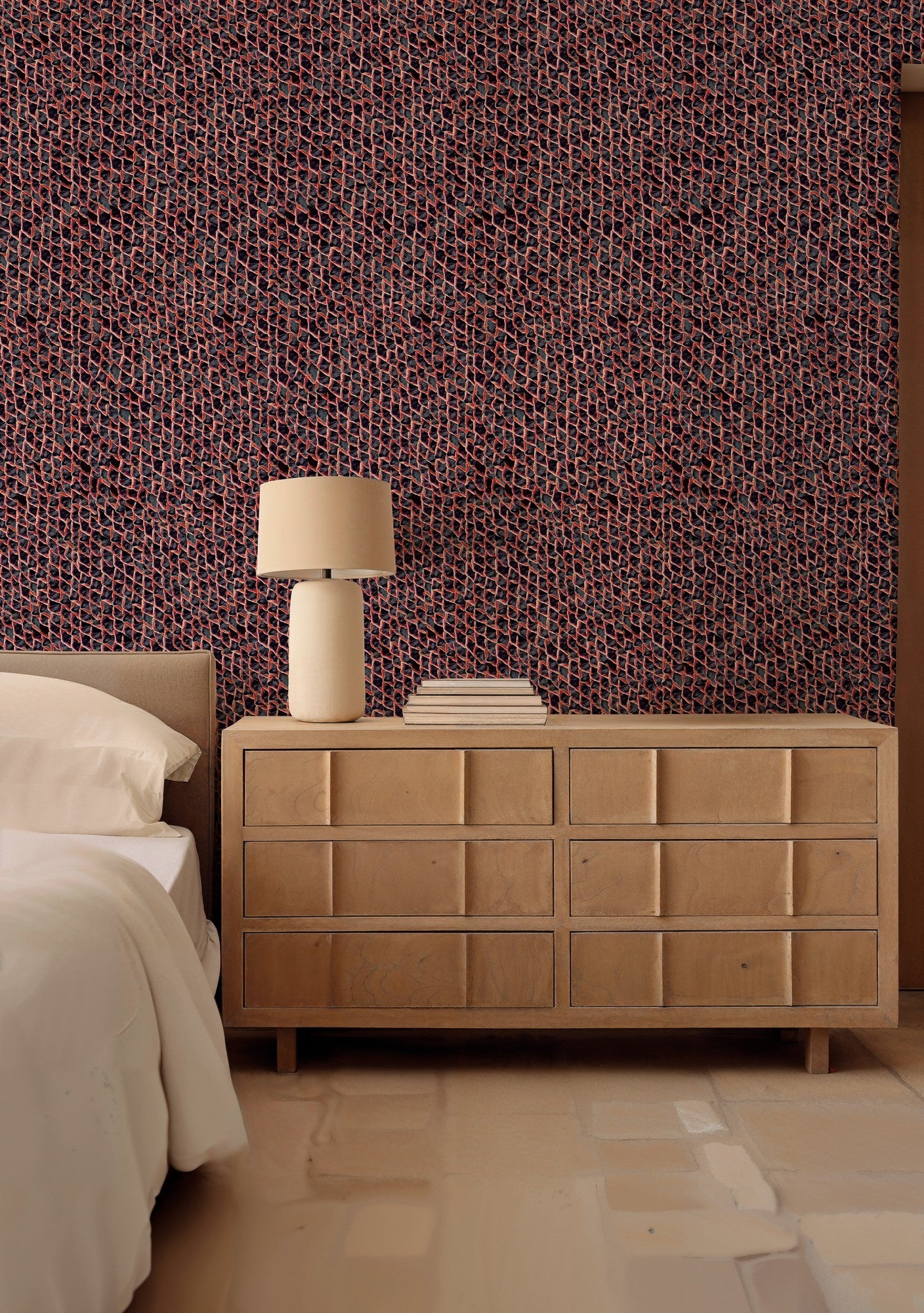5800031 Fish Skin Red Essentia Wallpaper by Coordonné